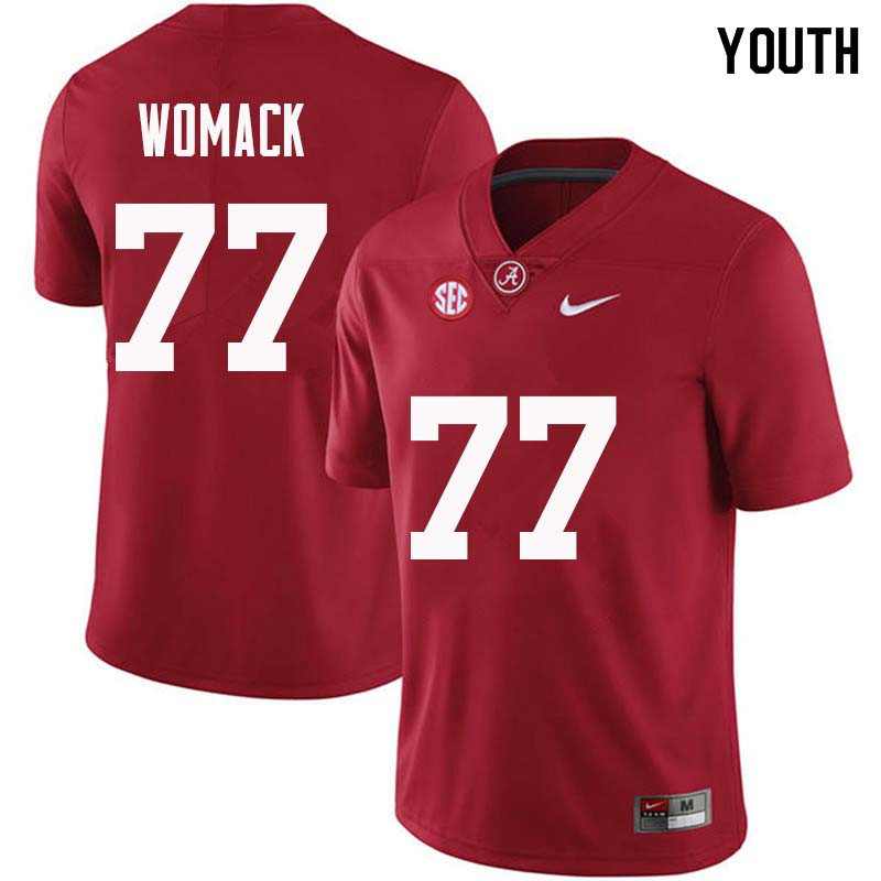 Youth #77 Matt Womack Alabama Crimson Tide College Football Jerseys Sale-Crimson